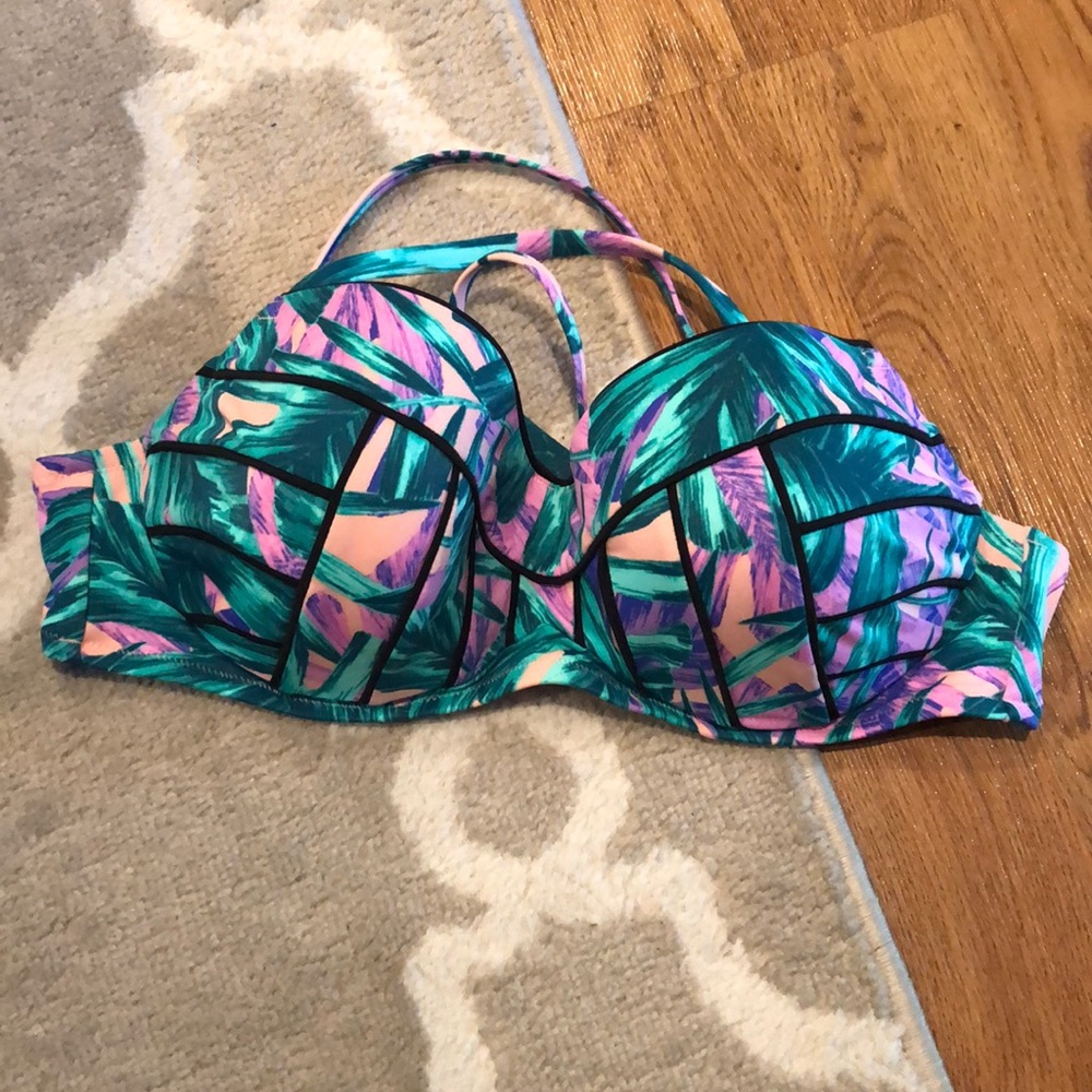 Shade & Shore✨ Tropical Color Block Bra Bikini✨